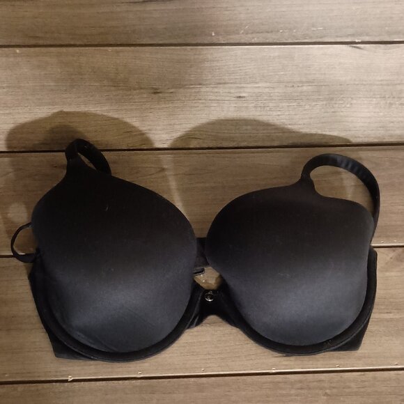 Victoria Secret Lined Perfect Coverage Underwire Bra Size 32DD Black - Picture 1 of 9